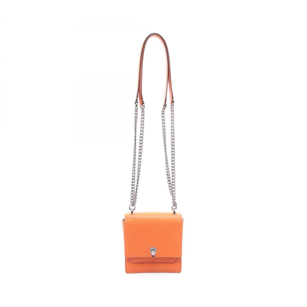 Valextra Spritzer Small Shoulder Bag Handbag Leather Women's Orange